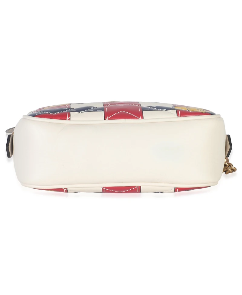 Pre-Owned Gucci Trompe L'Oeil Print Calfskin Matelasse Small Gg Marmont Camera Bag