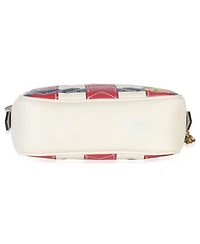 Pre-Owned Gucci Trompe L'Oeil Print Calfskin Matelasse Small Gg Marmont Camera Bag