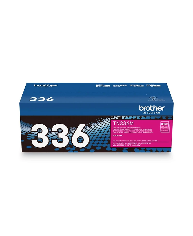 Brother TN336B High Yield Magenta Toner Cartridge, Yield Up to 3500 Pages
