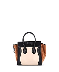 Pre-Owned Celine Micro Tricolor Luggage Bag Leather