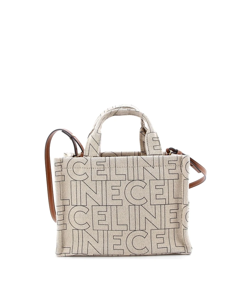 Pre-Owned Celine Small Cabas Thais Tote Triomphe Printed Canvas