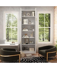 Homsee Modern Wooden Accent Bookcase, Sideboard, with Adjustable Shelves