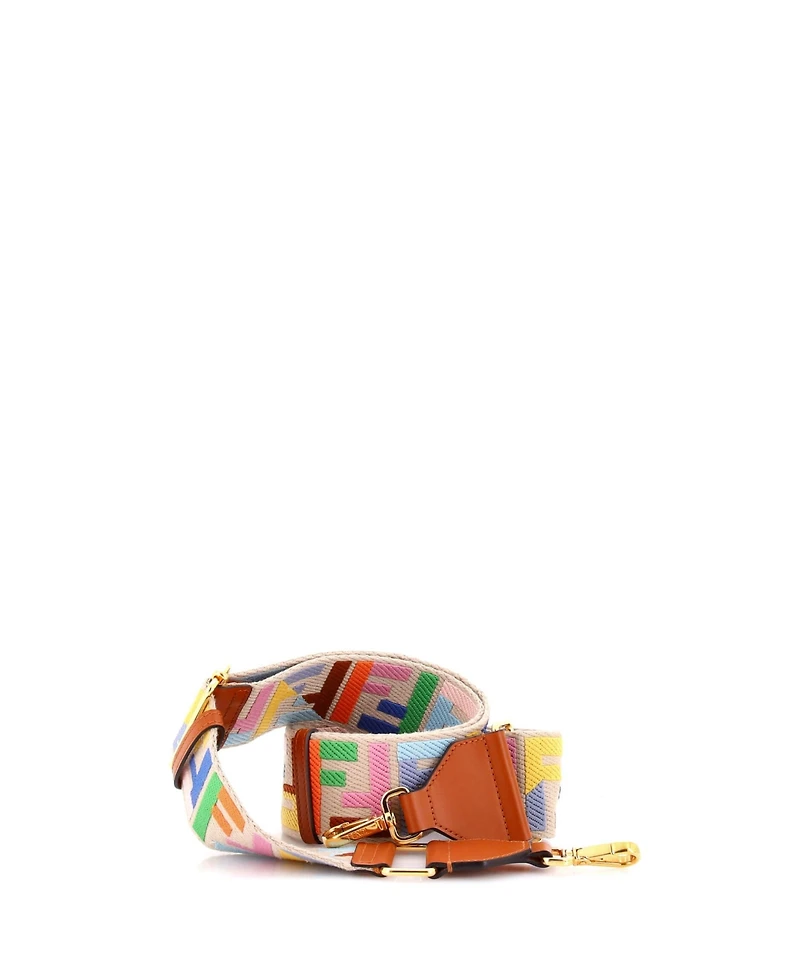 Pre-Owned Fendi Strap You Shoulder Strap Multicolor Zucca Canvas with Leather