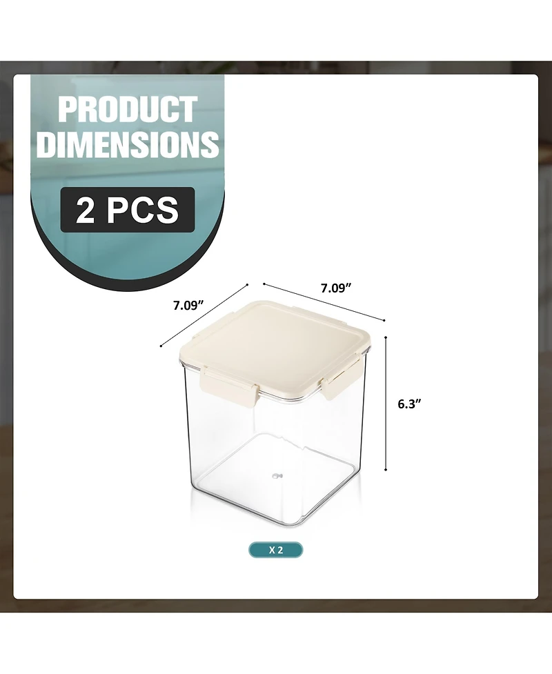 Sorbus Pack 2900ml/102.29oz Clear Stackable Airtight Food Storage Containers for Pantry, Rice, Pasta