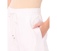 CeCe Women's Wide-Leg Pull-On Pants