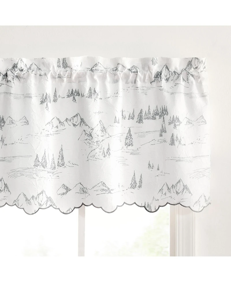 Ellis Curtain Mountain Vista 100% Polyester Rod Pocket Valance 48" x 15"