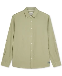 Scotch & Soda Men's Long-Sleeve Regular-Fit Linen Collared Shirt