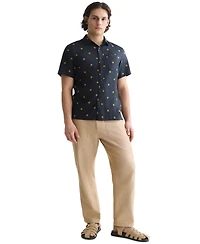 Scotch & Soda Men's Regular-Fit Short-Sleeve Linen Collared Shirt
