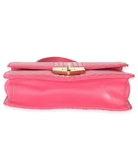 Pre-Owned Prada Pink Calfskin Turn Lock Chain Flap Bag