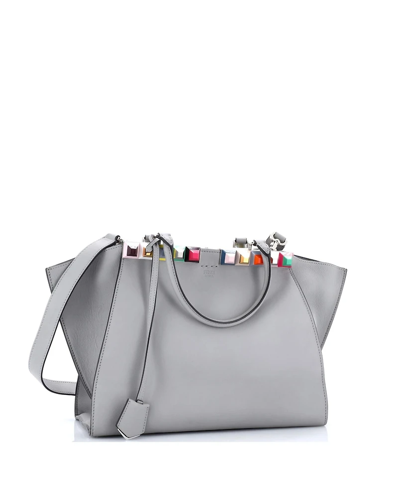 Pre-Owned Fendi Petite 3Jours Bag Studded Leather