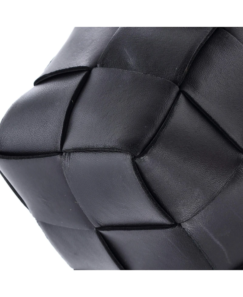 Pre-Owned Bottega Veneta Brick Cassette Shoulder Bag Maxi Intrecciato Leather