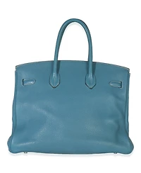 Pre-Owned HERMES Bleu Jean Togo Birkin 35 Phw