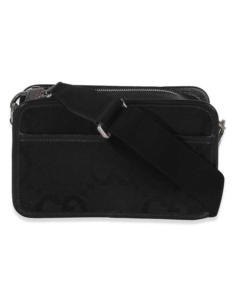 Pre-Owned Gucci Black Jumbo Gg Canvas Messenger Bag