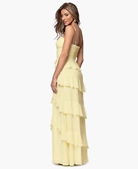 Xscape Petite Sleeveless Sweetheart Neck Long Gown