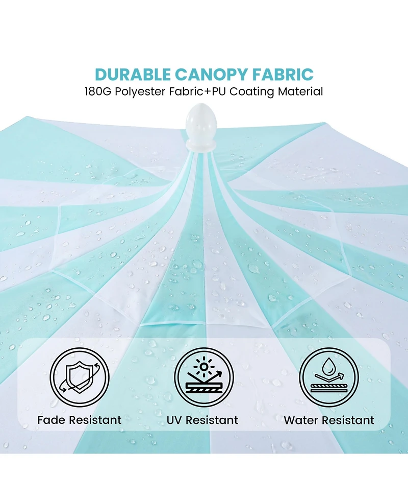 Mondawe 10 ft. Pagoda Patio Umbrella with Crank Lift and Tilt Adjustable