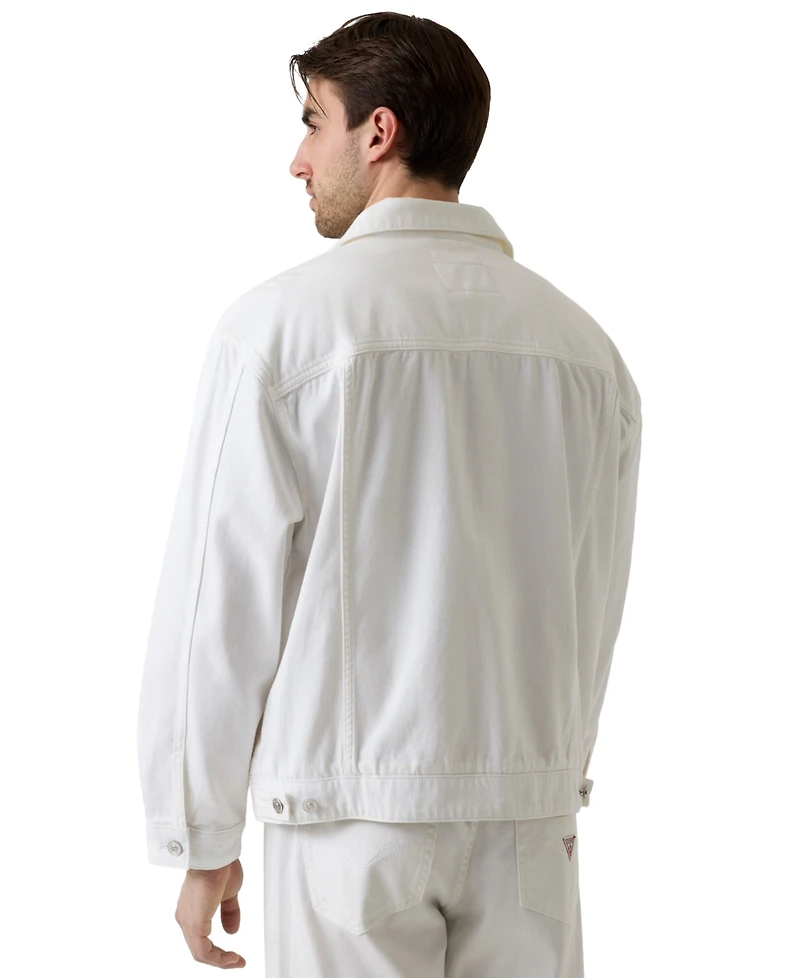 Guess Men's Regular-Fit Spread Collar Trucker Jacket