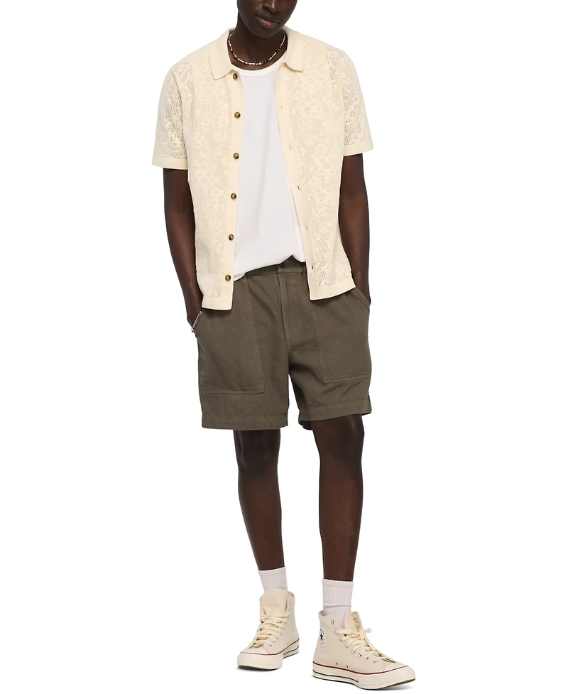 Lucky Brand Men's 9" Textured Casual Shorts