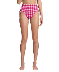 Lands' End Women's Pique High Waisted Adjustable Bikini Bottoms