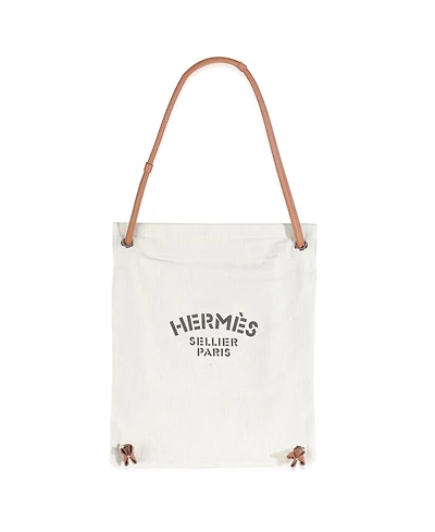 Pre-Owned HERMES Gold Swift Craie Maline Grooming Bag