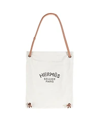 Pre-Owned HERMES Gold Swift Craie Maline Grooming Bag