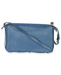 Pre-Owned Fendi Blue Nappa Medium Simply Fendi Shoulder Bag