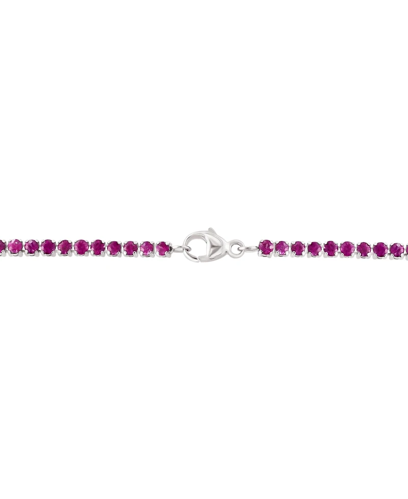 Effy Collection Ruby (6-7/8 ct. t.w.) Necklace in Sterling Silver