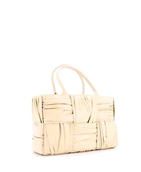 Pre-Owned Bottega Veneta Medium Arco Tote Maxi Intrecciato Plisse Leather