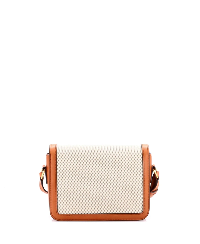 Pre-Owned Celine Teen Triomphe Shoulder Bag Canvas with Leather