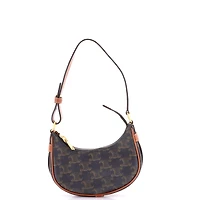 Pre-Owned Celine Mini Ava Bag Triomphe Coated Canvas