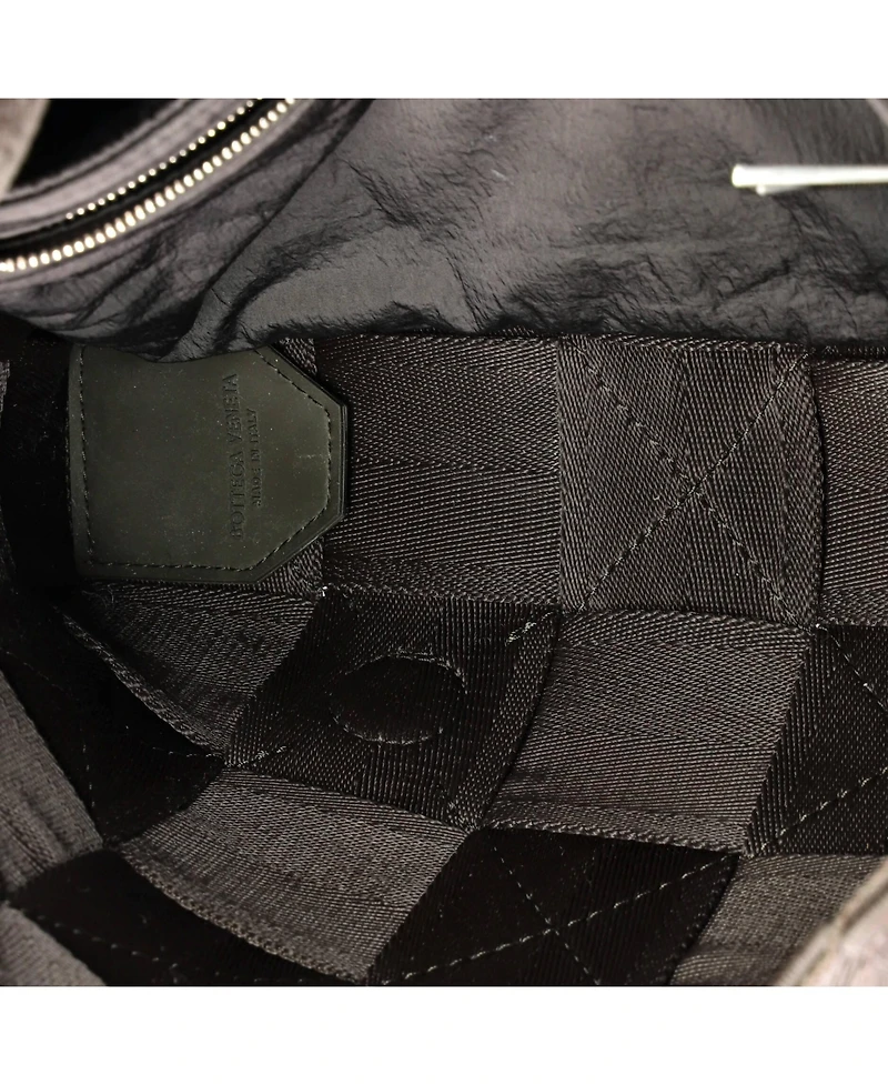 Pre-Owned Bottega Veneta Large Cassette Crossbody Bag Maxi Intrecciato Webbed Canvas