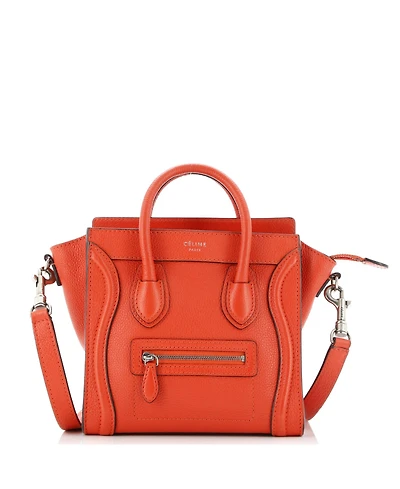 Pre-Owned Celine Nano Luggage Bag Grainy Leather