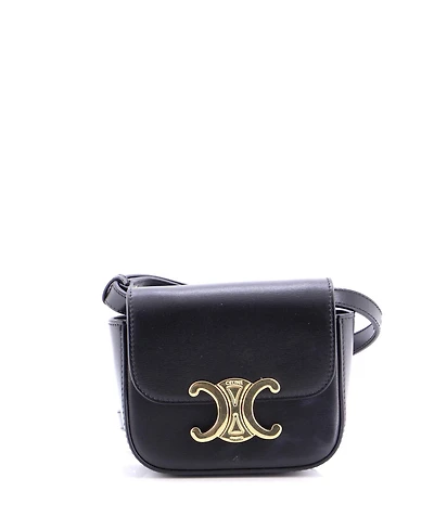 Pre-Owned Celine Mini Triomphe Shoulder Bag Smooth Calfskin