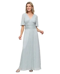 Sl Fashions Women's V-Neck A-Line Ball Gown