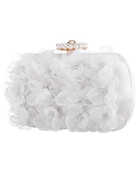 Nina 3-d Flower Minaudiere Mini Clutch Handbag