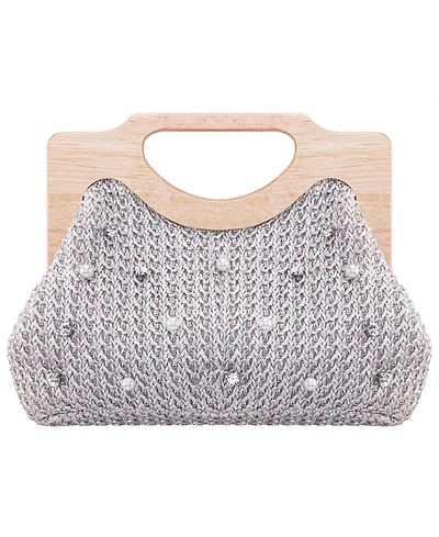 Nina Solei Straw Small Clutch Handbag