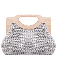 Nina Solei Straw Small Clutch Handbag