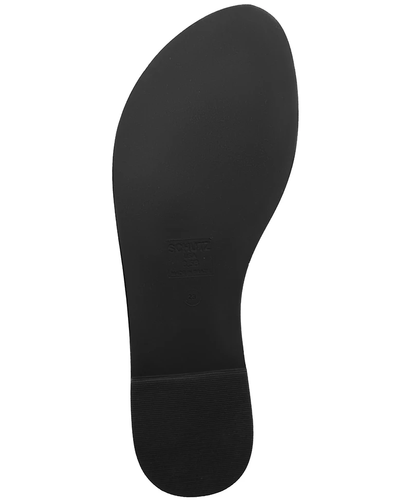 Schutz Women's Nina Round Toe Flat Sandals