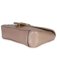 Pre-Owned Gucci Porcelain Rose Calfskin Matelasse Medium Gg Marmont Shoulder Bag