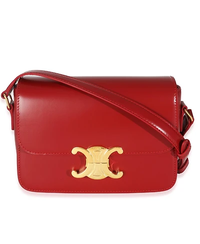 Pre-Owned Celine Red Shiny Calfskin Teen Triomphe