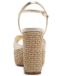 Schutz Women's Keefa Raffia Round Toe Sandals