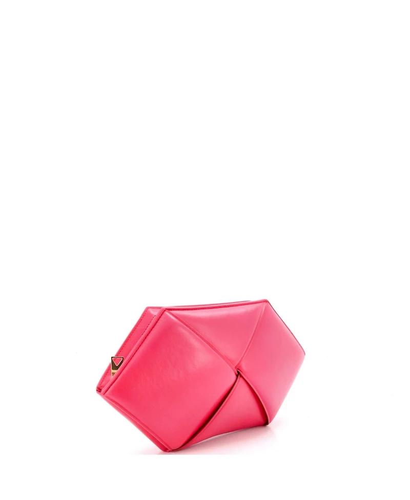 Pre-Owned Bottega Veneta Hexagon CLutch Maxi Intrecciato Leather