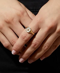 Ana Luisa Amara Mother of Pearl Signet Ring