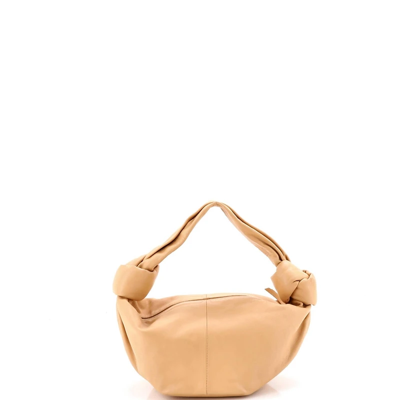 Pre-Owned Bottega Veneta Mini Double Knot Hobo Leather