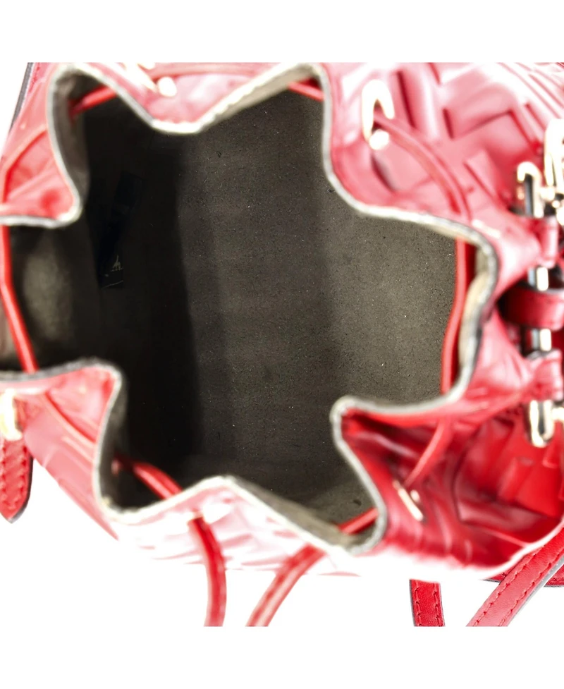 Pre-Owned Fendi Mini Mon Tresor Bucket Bag Zucca Embossed Leather