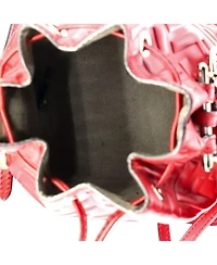 Pre-Owned Fendi Mini Mon Tresor Bucket Bag Zucca Embossed Leather