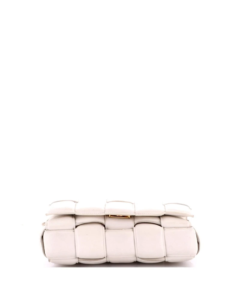 Pre-Owned Bottega Veneta Cassette Chain Crossbody Bag Padded Maxi Intrecciato Leather