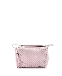 Pre-Owned Bottega Veneta Small Double ZIp Nodini Crossbody Bag Intrecciato Nappa