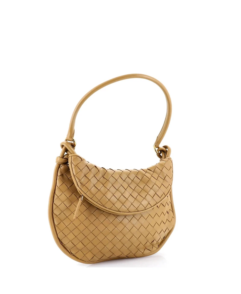 Pre-Owned Bottega Veneta Gemelli Shoulder Bag Intrecciato Leather