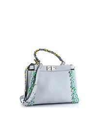 Pre-Owned Fendi Regular Peekaboo Bag Leather with Ribbon Whipstitch