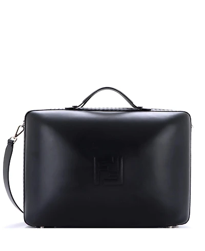 Pre-Owned Fendi Large Ff Zip Around Travel Bag Leather